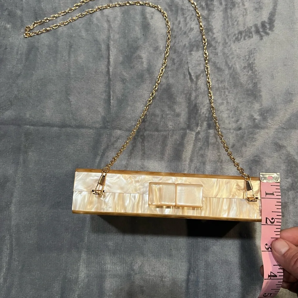 New Eye Design Clutch‎ Bag - Cream and Blue - Picture 5 of 7